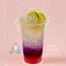 ชาเขียวลิ้นจี่สตรอเบอร์รี่