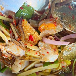 ยำปูม้าสด