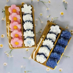 Gift Box ของขวัญกล่องทอง แบบที่ 3 (วุ้นกะทิดอกไม้ 10 ชิ้น)