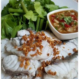 ปลากระพงลวกจิ้ม