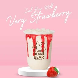 นมหมี สตรอเบอร์รี่ (เย็น)