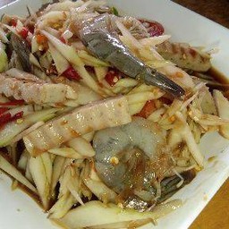 ตำหมูยอกุ้งสด