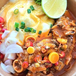 ข้าวไข่ข้น คั่วพริกเกลือ ฮาลาล