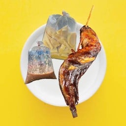 ชุดปลาดุกย่าง1ตัว+น้ำพริกกะปิ+หน่อไม้ต้มย่านาง