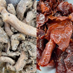 หมูแผ่นผสมหมูพริกไทยดำ