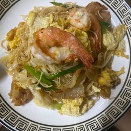 ผัดหมี่ซั่วใส่หมู+กุ้ง