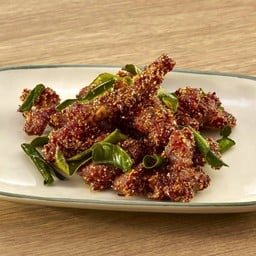 Fried pork with Thai spices