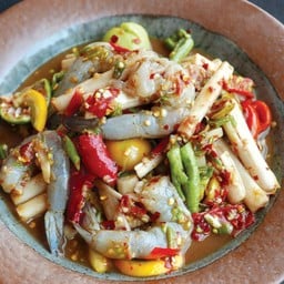 ตำไหลบัวกุ้งสด