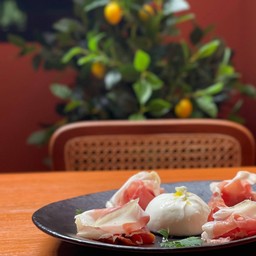 Buratta San daniele ham