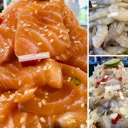 รวม แซลมอน+กุ้ง+แมงกะพรุน (ดองน้ำปลา)
