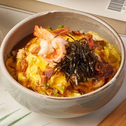 ข้าวหน้าไข่ข้นกุ้ง