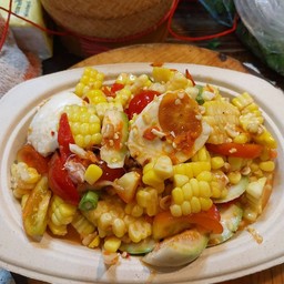 ตำข้าวโพดไข่เค็ม