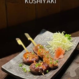 เห็ด+เนื้อ เสียบไม้