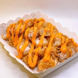 ไก่ทอดกรอบราดชีสดิป