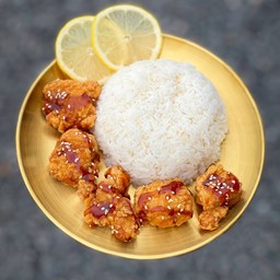 ข้าวไก่กรอบราดซอสเทอริยากิ