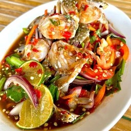 ยำปูม้าสด