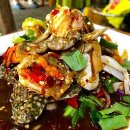 ตำปูม้า กุ้งสด