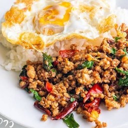 ข้าวกระเพราหมูสับ