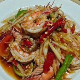 ตำปูปลาร้ากุ้งสุก