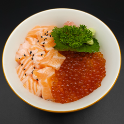 F08 - ข้าวหน้าแซลมอน ไข่แซลมอน
