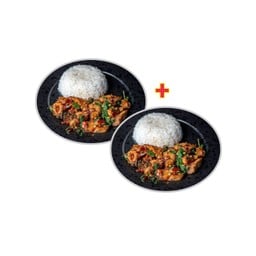 ข้าวกระเพราไก่สับ (โปร1+1)