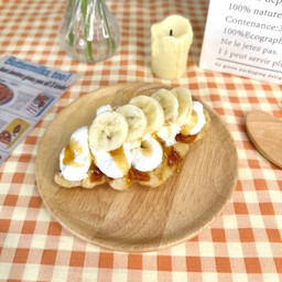 ครอฟเฟิลวิปครีมกล้วยคาราเมล