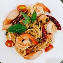 สปาเก็ตตี้พริกแห้งทะเล
