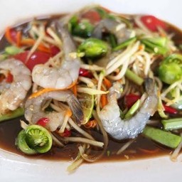 ตำกุ้งสด