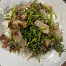 กระเฉดหมูกรอบ