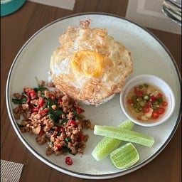 Stir-Fried Minced Pork with Holy Basil on Rice - Spicy & Flavorful