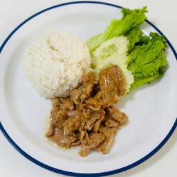 ข้าวราดทอดกระเทียม