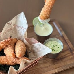Crispy Chicken Sticks with Creamy Lemon Sauce -  Zesty, Crispy & Smooth