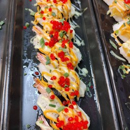 กุ้งราดชีสมาโยเบิร์นไฟ