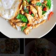 กระเพราไก่ราดข้าว