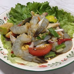 ตำยำกุ้งสด