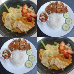 ข้าวปลาแกะ + บะหมี่ ราคาพิเศษ