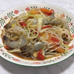 ตำซั่วกุ้งสด