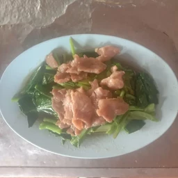 คะน้าหมูน้ำมันหอย