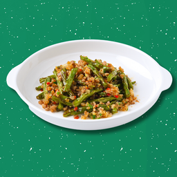 ถั่วแขกผัดหมูสับ