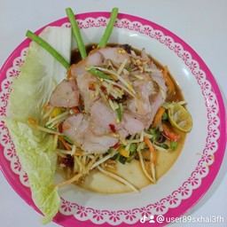 ตำหมูตกครก(ปู-ปลาร้า)