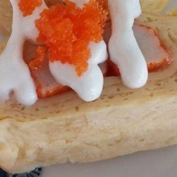 แซนด์วิชไข่หวานปูอัดท็อปไข่กุ้ง