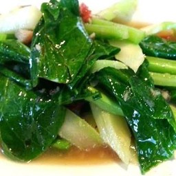 ผัดคะน้าน้ำมันหอย (กับข้าว)