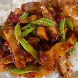 ข้าวพริกแกงหมูกรอบ