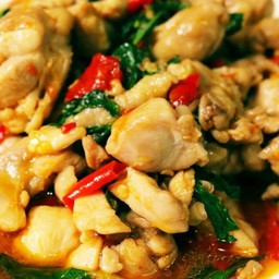 กะเพราไก่(กับข้าว)