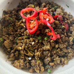 ข้าวคั่วกลิ้งหมูสับ