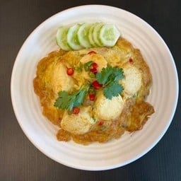 Egg Tofu Omelette With Rice