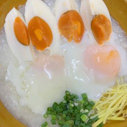 โจ๊ก ไข่ลวก 2 ฟอง + ไข่เค็ม
