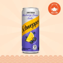 ชเวปส์บลูเบอร์รีและเลมอนสูตรไม่มีน้ำตาล  (Schweppes Zero Sugar Blueberry Lemon Soda)