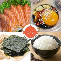 เซ็ตม่อนซาซิมิ100กรัม+ไข่ดอง