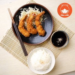 ข้าวหน้ากุ้งคัตสึ (Shrimp Katsu)